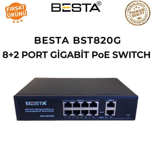 Besta 8+2 Port  Gigabit 10/100/1000 PoE Switch BST820G