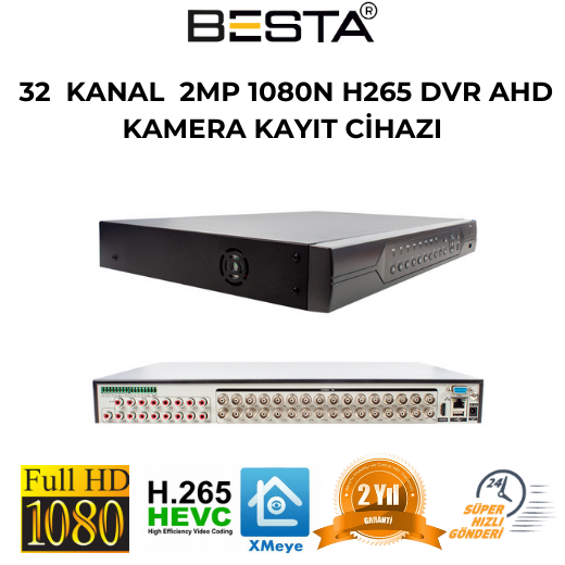 32 kanal dvr ahd kamera kayıt cihazı 