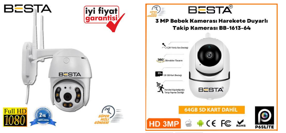 hareket sensörlü ip kamera