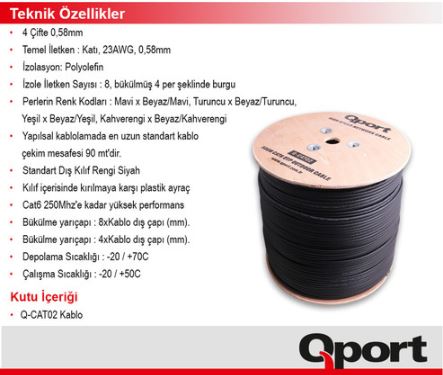 qport ip kamera kablosu