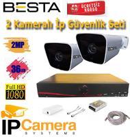 2 Kameralı Full Hd İp Güvenlik Kamerası Sistemi BI-2310