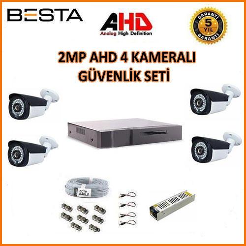 2 Mp AHD 4 Kameralı Güvenlik Seti BG-1624