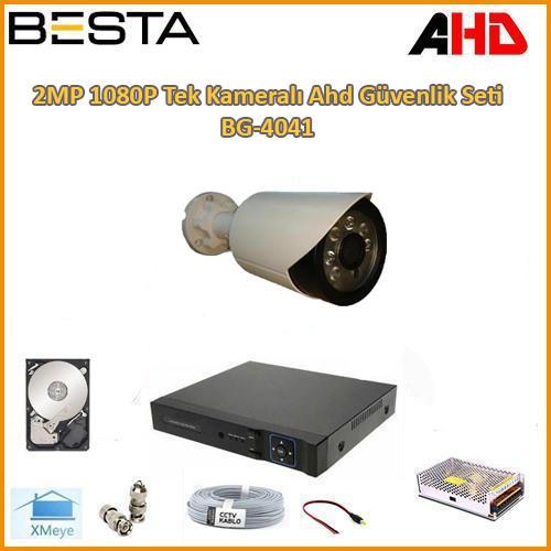 2MP 1080P 1 Kameralı Ahd Güvenlik Seti BG-4041 Harddisk Dahil