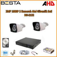 2MP 1080P 2 kameralı Ahd Güvenlik Seti BG-2122- 320GB Harddisk Dahil