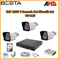 2MP 1080P 3 kameralı Ahd Güvenlik Seti BG-2123- 320GB Harddisk Dahil