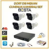 2MP 1080P 4 Kameralı  Ahd Güvenlik Seti BG-5208