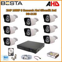 2MP 1080P 8 kameralı Ahd Güvenlik Seti BG-2128 - 320GB Harddisk Dahil