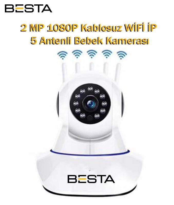 2Mp 1080P 5 Antenli Kablosuz Güvenlik Kamerası BT-1605