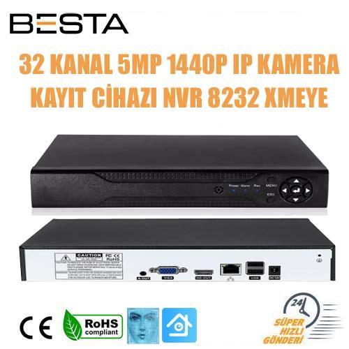 32 KANAL 5MP 1440P IP KAMERA KAYIT CİHAZI NVR 8232 XMEYE 