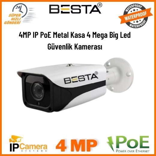 4MP IP PoE Metal Kasa 4 Mega Big Led Güvenlik Kamerası KD-IP9536