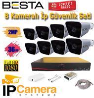 8 Kameralı Full Hd İp Güvenlik Kamerası Sistemi BI-1310