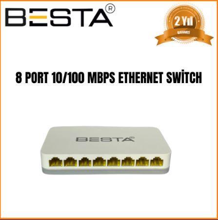 Besta 8 Port 10/100 Mbps Ethernet Switch BST-08