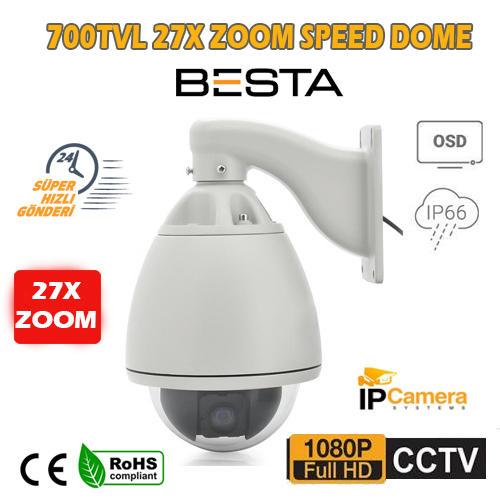 Speed Dome Güvenlik Kamerası 27x High Speed Dome / 1/4" SONY CCD BST-27B
