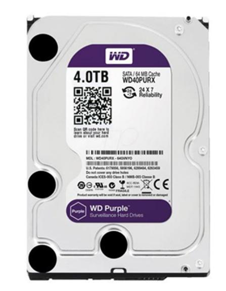 WD Purple WD40PURZ 4 TB SATA 3 HDD 3.5" 7/24 Güvenlik Diski