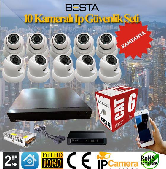 IP 10 Lu Güvenlik Kamerası Sistemi  2 MP 1080P (BI-8090)